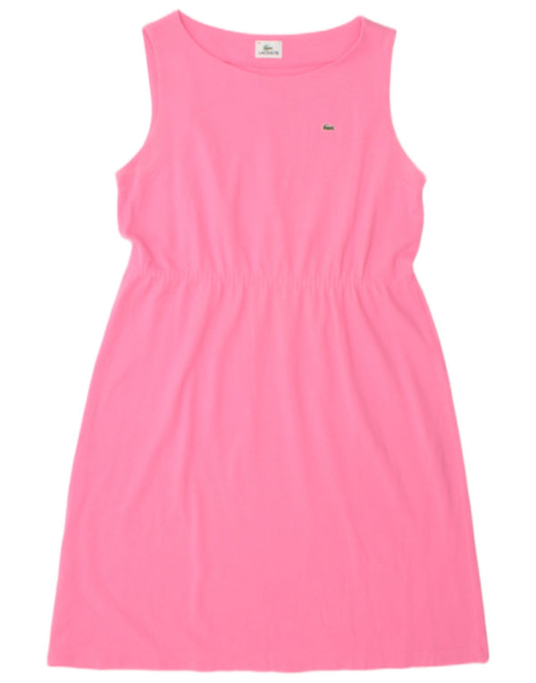 Lacoste Damen ärmelloses Basic-Kleid Größe 48 XL Rosa