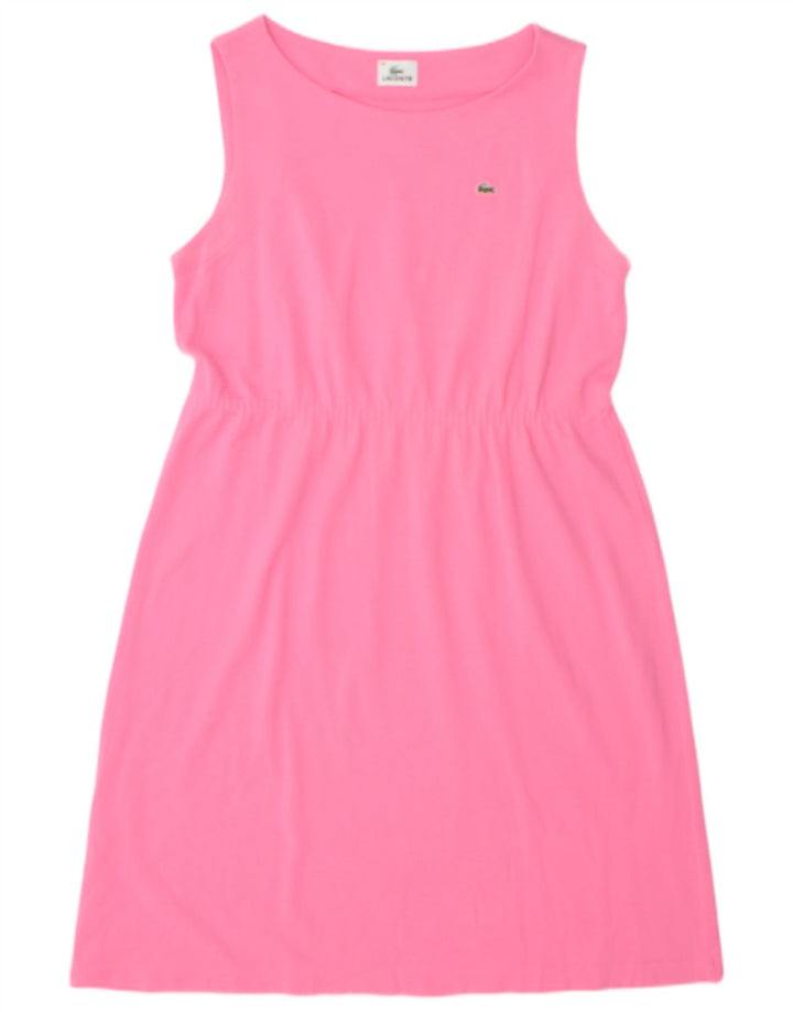 Lacoste Damen ärmelloses Basic-Kleid Größe 48 XL Rosa