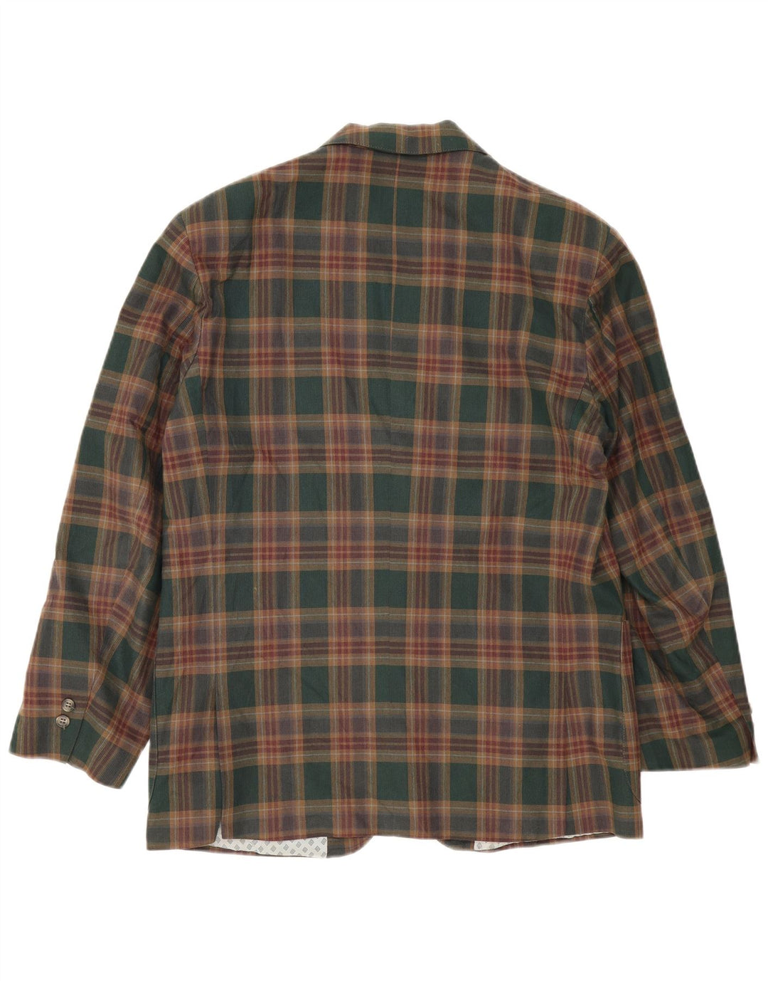 Vintage Herren-Blazer mit 2 Knöpfen, Gr. 40, groß, grün kariert