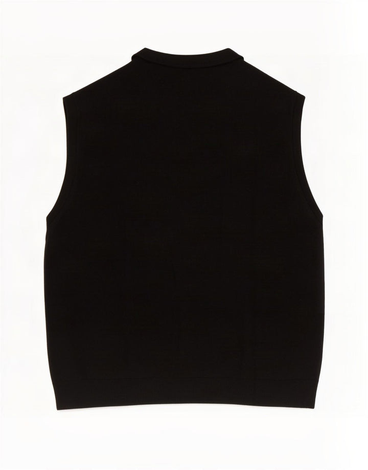 Marks & Spencer Herren Weste Tank Top Large Schwarz Schurwolle