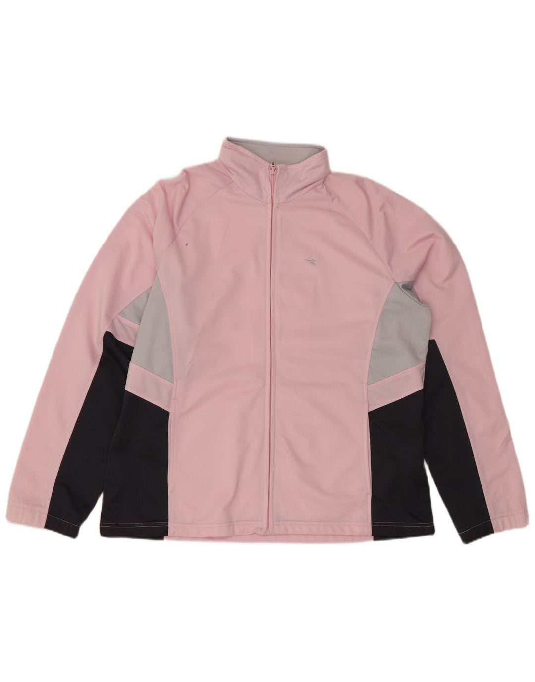 DIADORA Damen-Trainingsanzug-Top-Jacke UK 18 XL Pink Colourblock Polyester