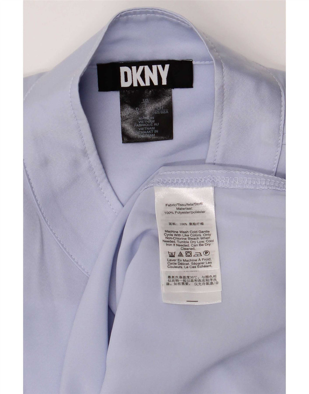 Dkny Damen-Hemdbluse mit 1/2-Ärmeln, übergroß, Größe S, Lila, Polyester