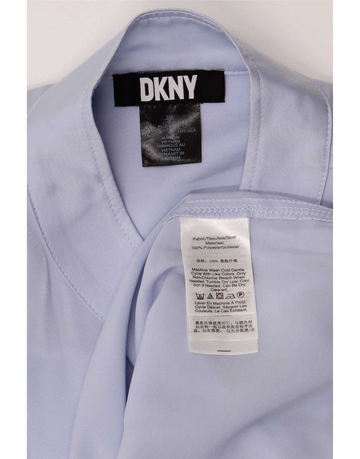 Dkny Damen-Hemdbluse mit 1/2-Ärmeln, übergroß, Größe S, Lila, Polyester