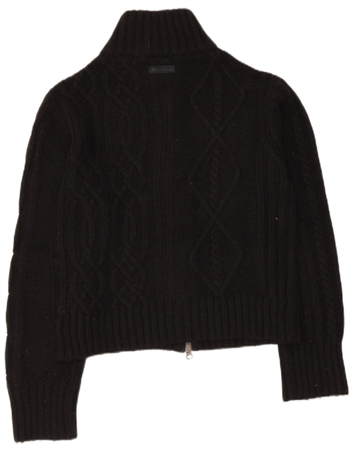 Marlboro Classics Damen-Cardigan-Pullover UK 12 Mittelschwarze Wolle
