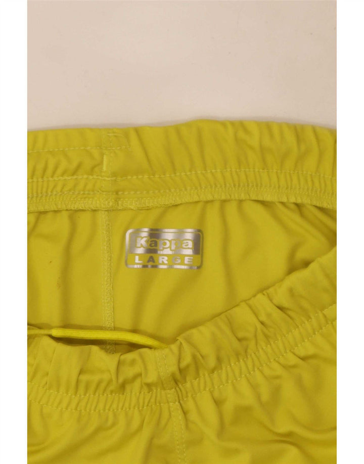 Kappa Herren Graphic Sport Shorts Large Gelb Polyester