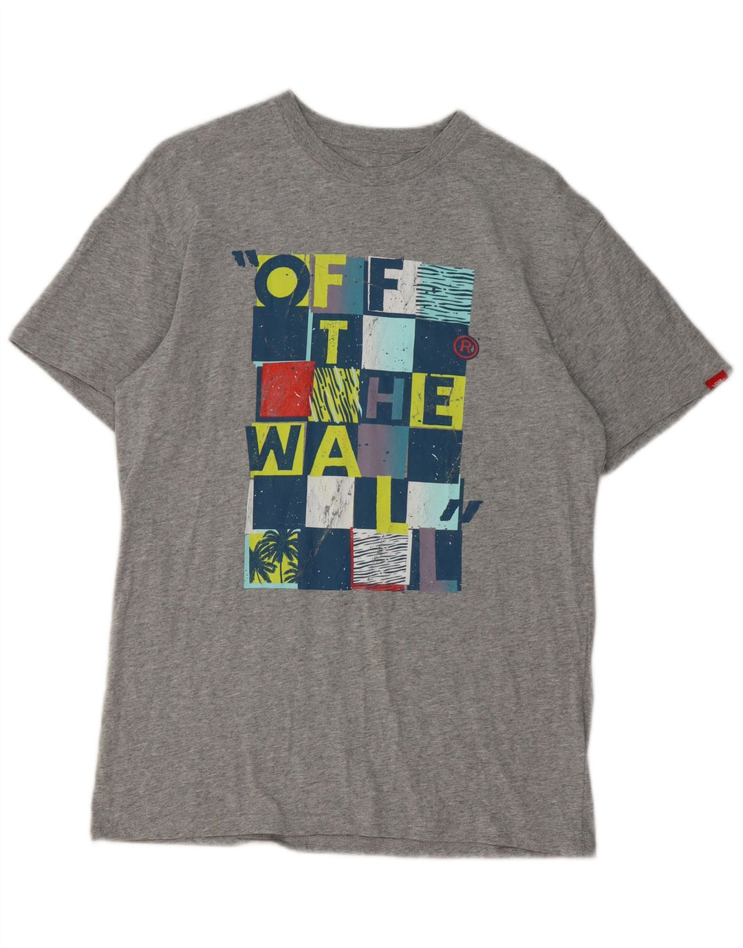 Vans Herren-T-Shirt mit Grafik, mittelgraue Baumwolle