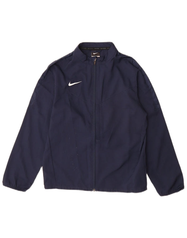 Nike Jungen-Trainingsanzugoberteil, Jacke, 8–9 Jahre, Größe S, Marineblau, Polyester