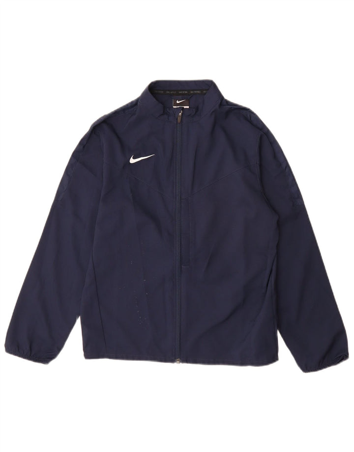 Nike Jungen-Trainingsanzugoberteil, Jacke, 8–9 Jahre, Größe S, Marineblau, Polyester