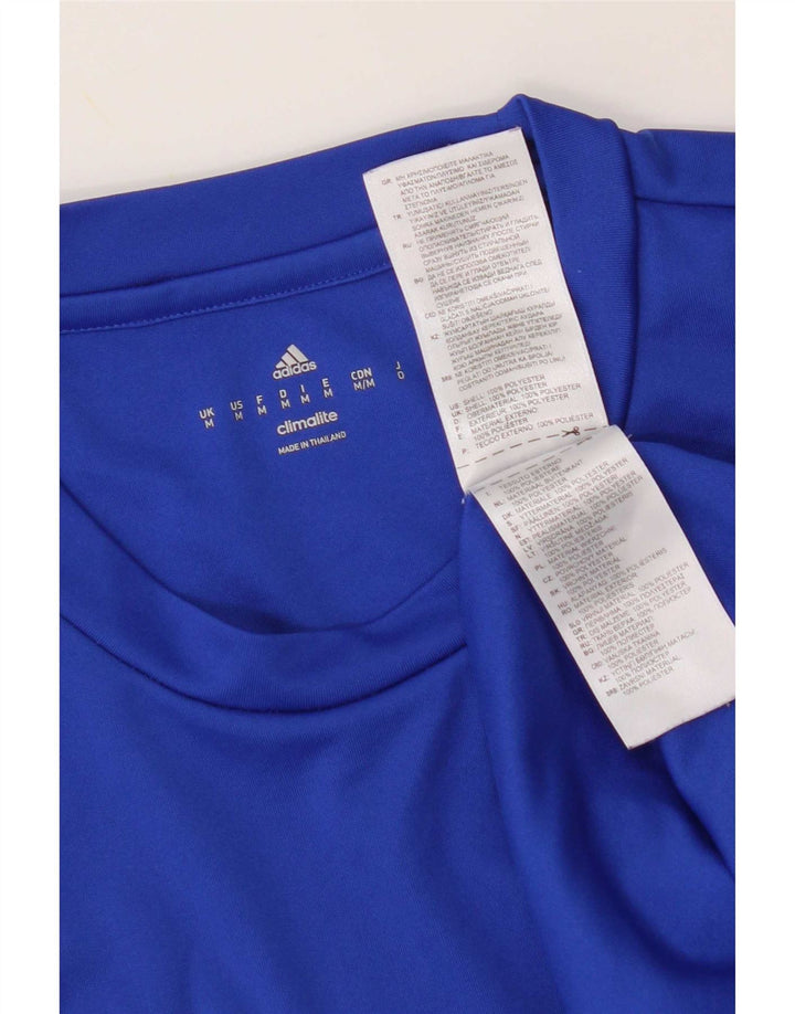 Adidas Herren Climalite T-Shirt Top Mittelblaues Polyester