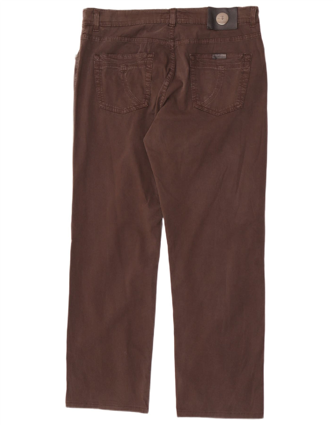 Trussardi Herren Straight Jeans W35 L30 Braune Baumwolle