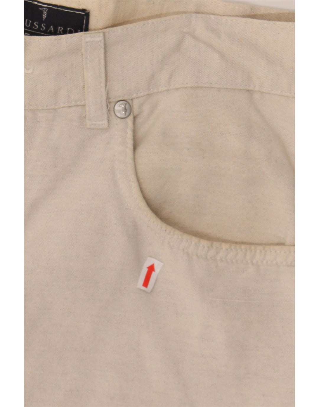 TRUSSARDI JEANS Mens Casual Shorts W30 Medium  Beige Cotton Vintage Trussardi Jeans and Second-Hand Trussardi Jeans from Messina Hembry 