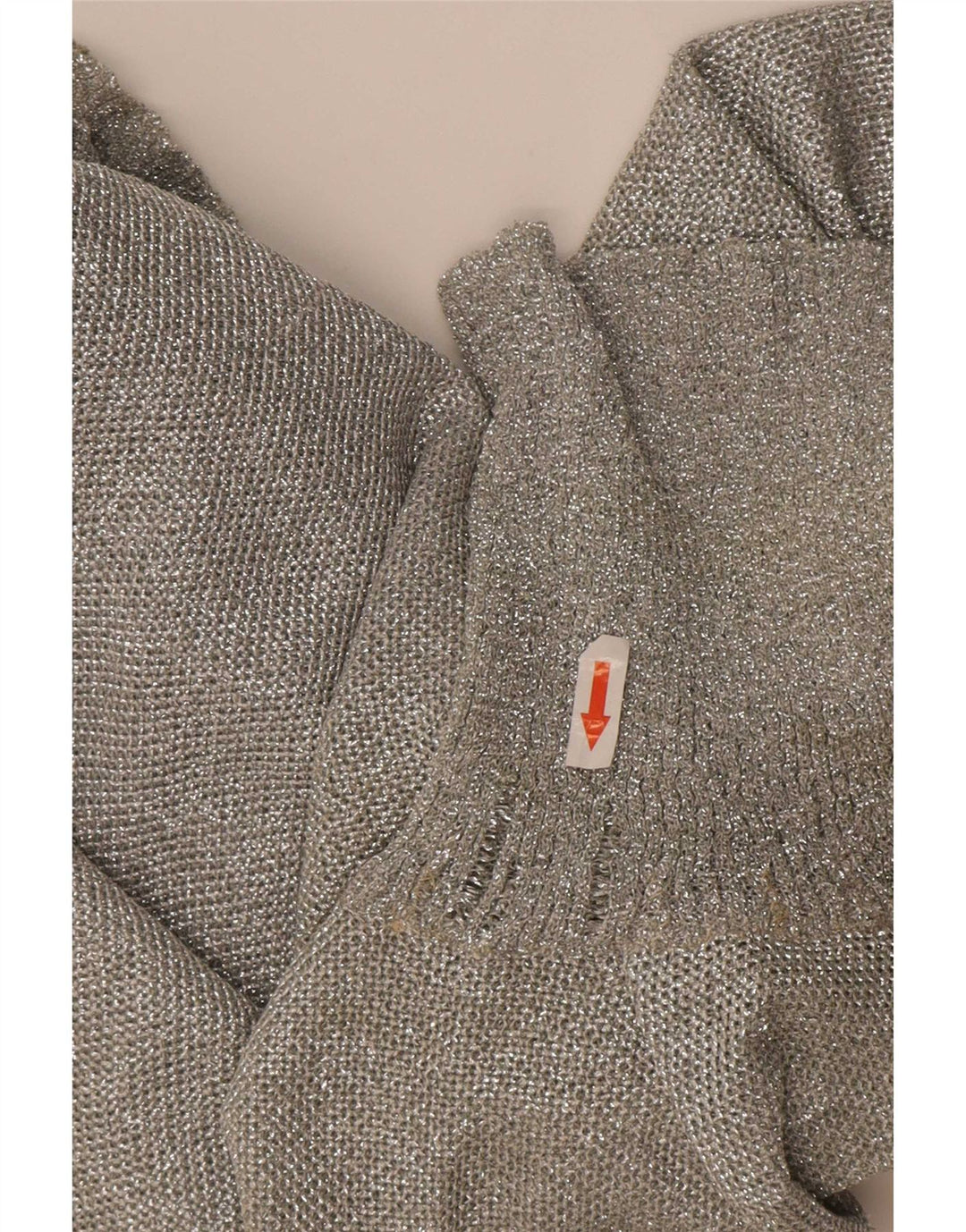 Vintage Damen Crop Rollkragenpullover Pullover UK 12 Mittelgrau