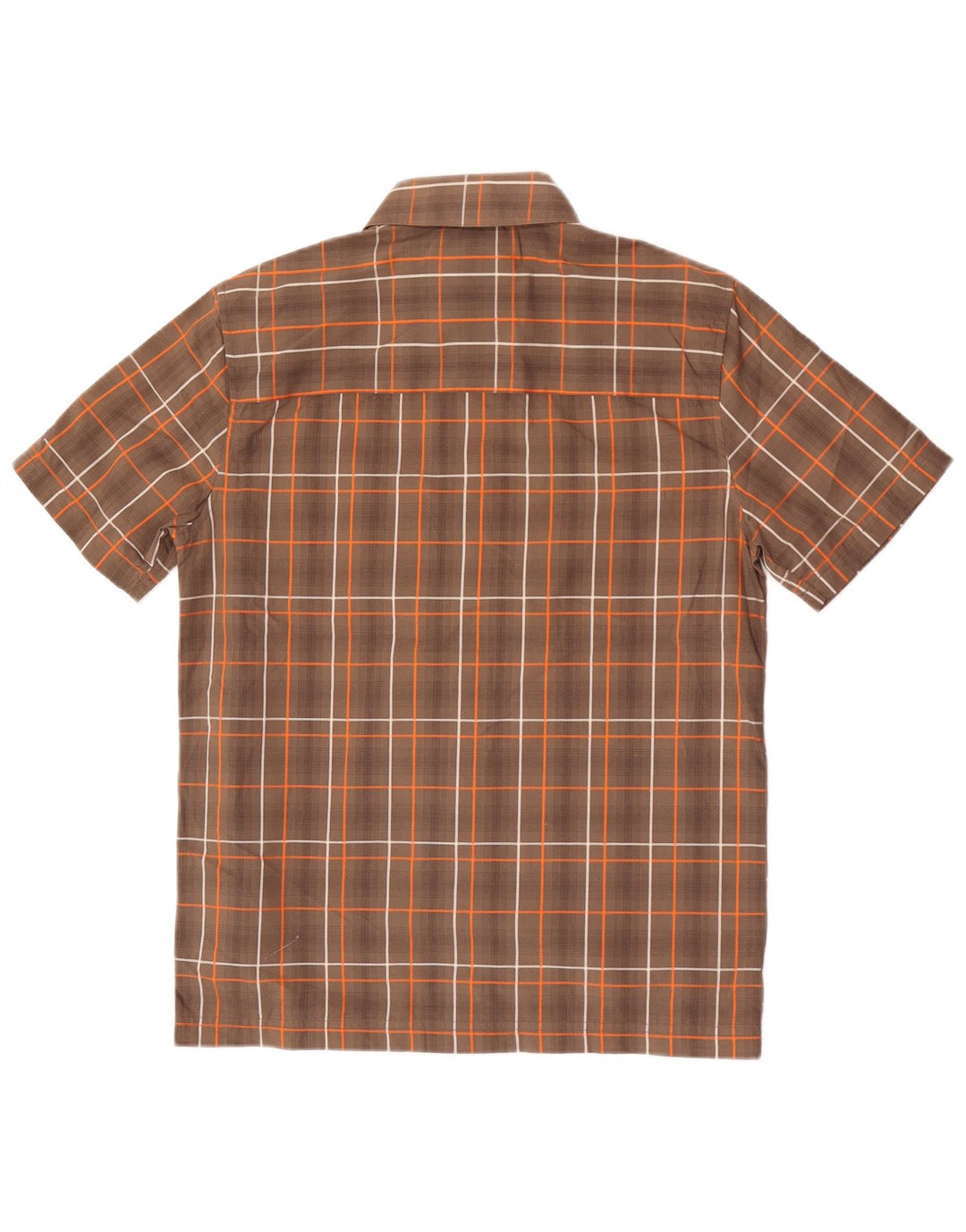Helly Hansen Herren Kurzarmhemd XS Braun kariertes Polyester