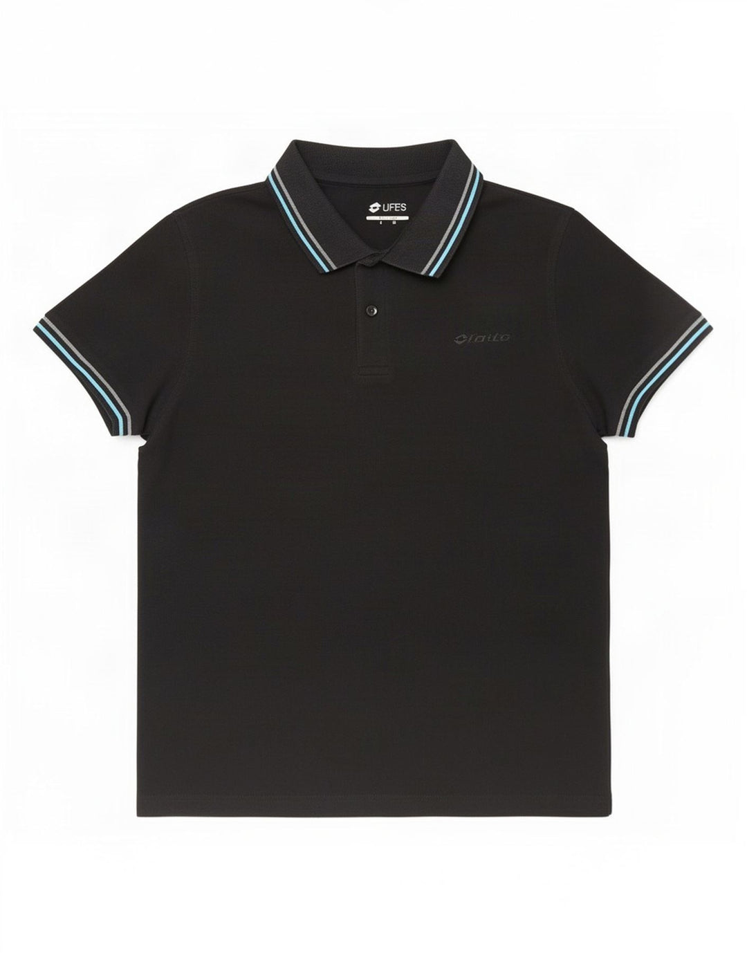 Lotto Herren Life's Poloshirt Medium Schwarz gestreift