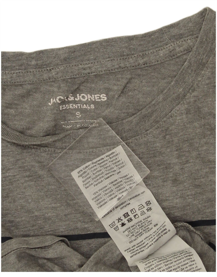 Jack & Jones Herren-T-Shirt mit Grafik, Größe S, Grau, Baumwolle