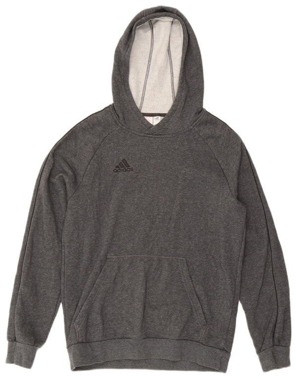 Adidas Jungen Kapuzenpullover 15–16 Jahre, graue Baumwolle