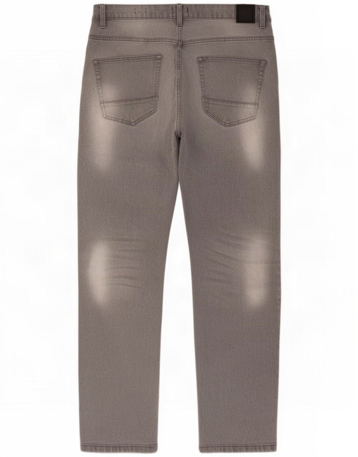 Bench Herren Straight Jeans W34 L32 Graue Baumwolle