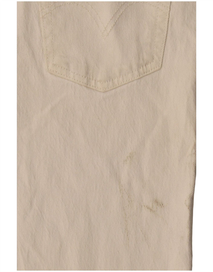 Levi's Damen 501 Straight Jeans W29 L28 Off White Baumwolle