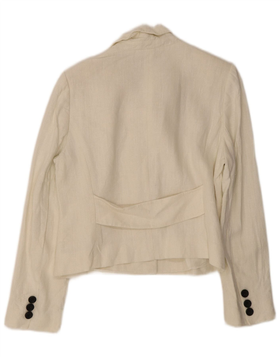 Hobbs Damen-Blazerjacke mit 3 Knöpfen, Gr. 14, groß, gebrochenes weißes Leinen