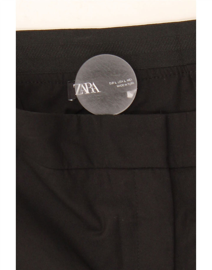Gerade Chino-Hose für Damen von Zara, Größe L, W30, L27, Schwarz