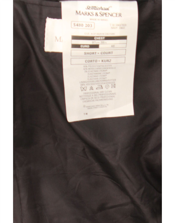 Marks & Spencer Herren-Blazer, zweireihig, Gr. 38, mittelblau