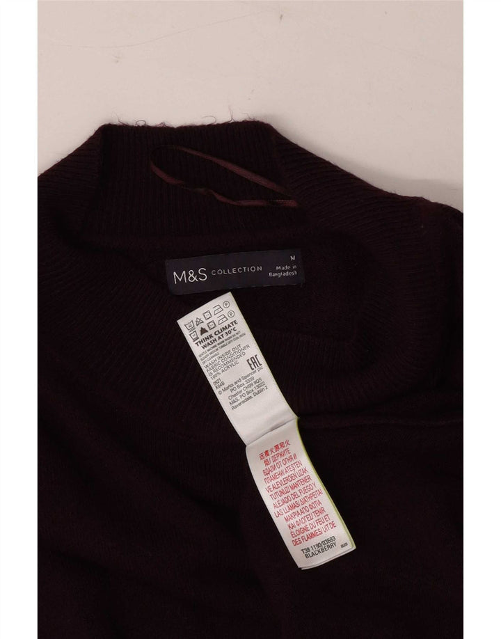 Marks & Spencer Damen-Pullover mit Rollkragen, Gr. 14, mittleres Burgunderrot