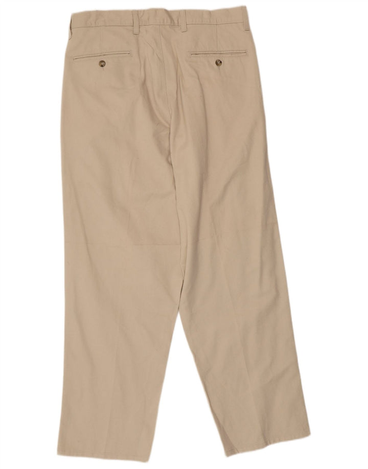 Eddie Bauer Herren Chino-Hose mit Pegged, W34, L30, beige Baumwolle