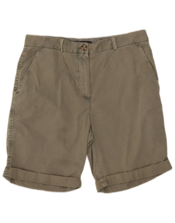 Marks & Spencer Damen-Chinoshorts mit hoher Taille, UK 12, M, W32, Khaki