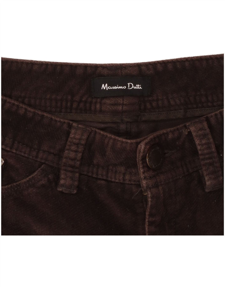 MASSIMO DUTTI Damen Gerade Freizeithose W26 L29 Braun