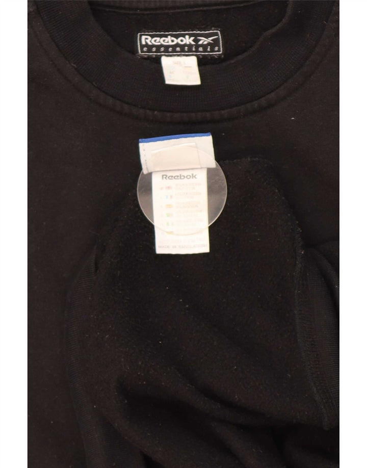 Reebok Herren Sweatshirt Pullover Large Schwarz Polyester