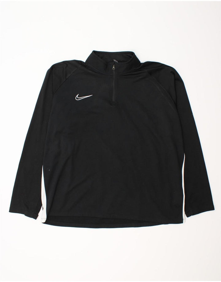 NIKE Herren Dri Fit Pullover-Trainingsanzug mit Reißverschluss, 2XL, Schwarz, Farbblock
