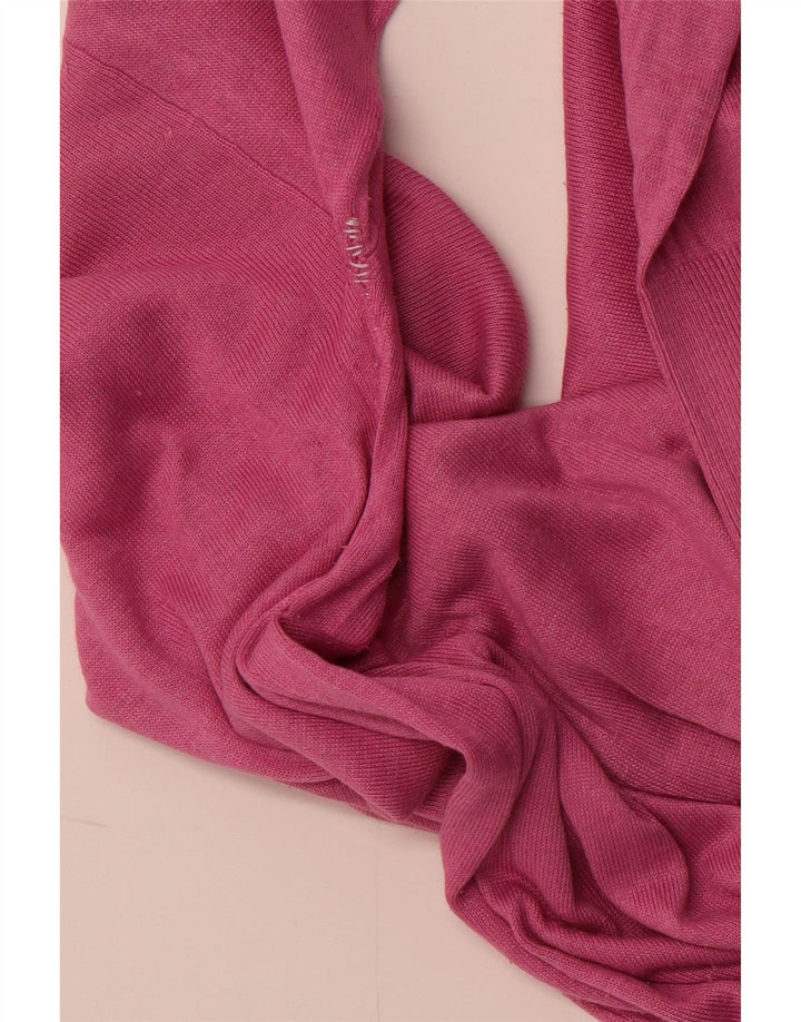 MASSIMO DUTTI Damen-Pullover mit U-Boot-Ausschnitt, Gr. 14, mittelrosa Seide