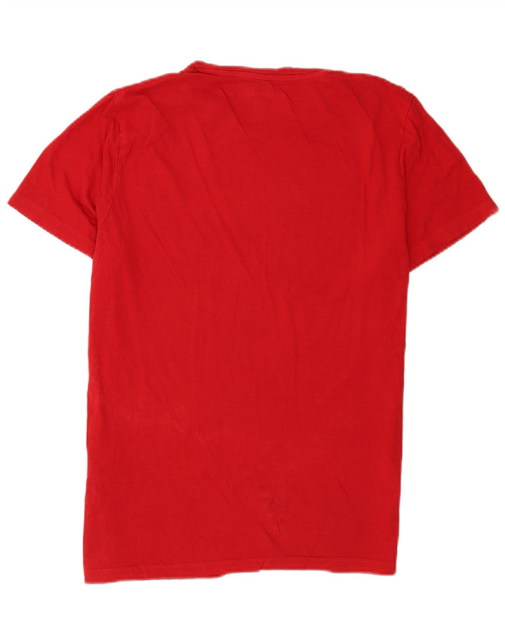 Jack & Jones Herren-T-Shirt mit normaler Grafik, Größe L, aus roter Baumwolle