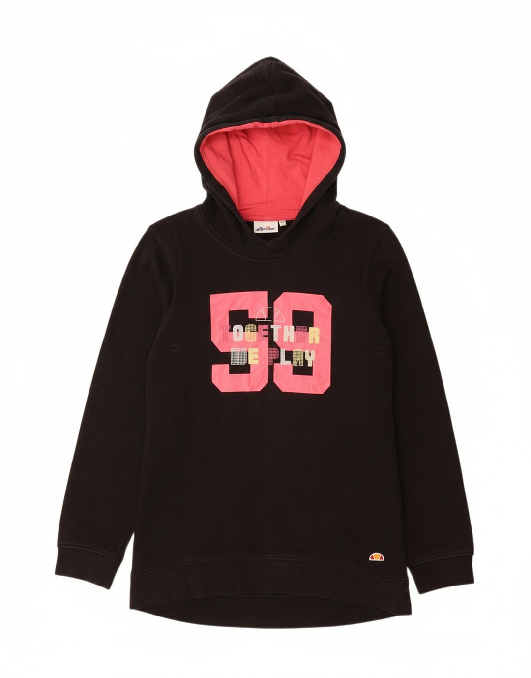 ELLESSE Kapuzenpullover mit Grafik für Mädchen, 13–14 Jahre, Schwarz