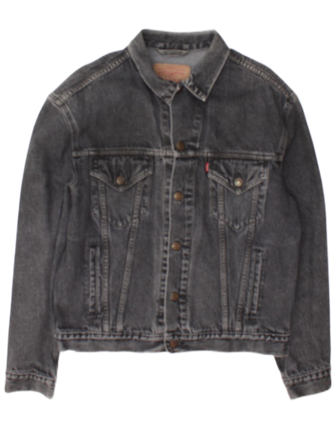 Levi's Herren Jeansjacke UK 40 Large Grau Baumwolle