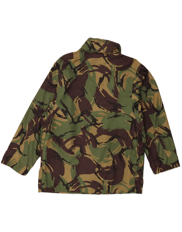 Vintage Herren-Utility-Jacke mit Kapuze, UK 40, großes grünes Camouflage-Polyester