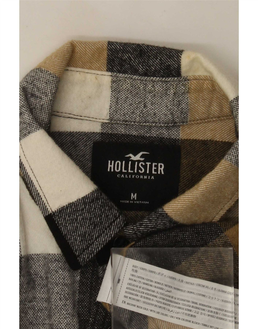 Hollister Herren-Flanellhemd, mittelgroß, mehrfarbig, kariert, Baumwolle