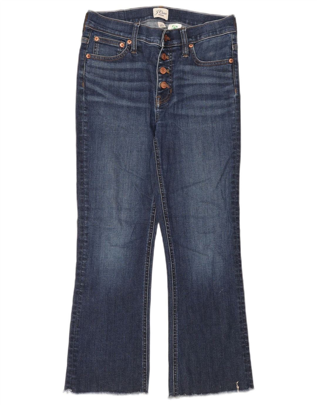 J. CREW Damen Billie Demi Crop Bootcut Jeans W26 L25 Blau