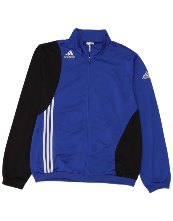 Adidas Mens Tracksuit Top Jacket UK 48/50 XL Blue Colourblock Polyester