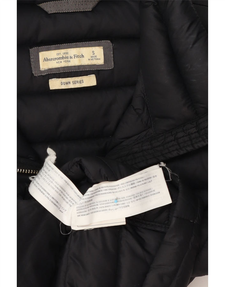 Abercrombie & Fitch Damen Wattierte Jacke UK 10 Small Schwarz Polyester