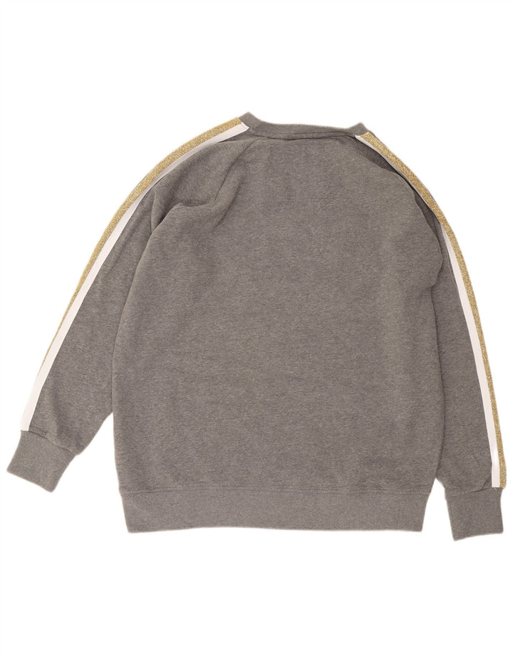 Superdry Damen-Sweatshirt in Übergröße, Größe UK 14, Mittelgrau, Farbblock