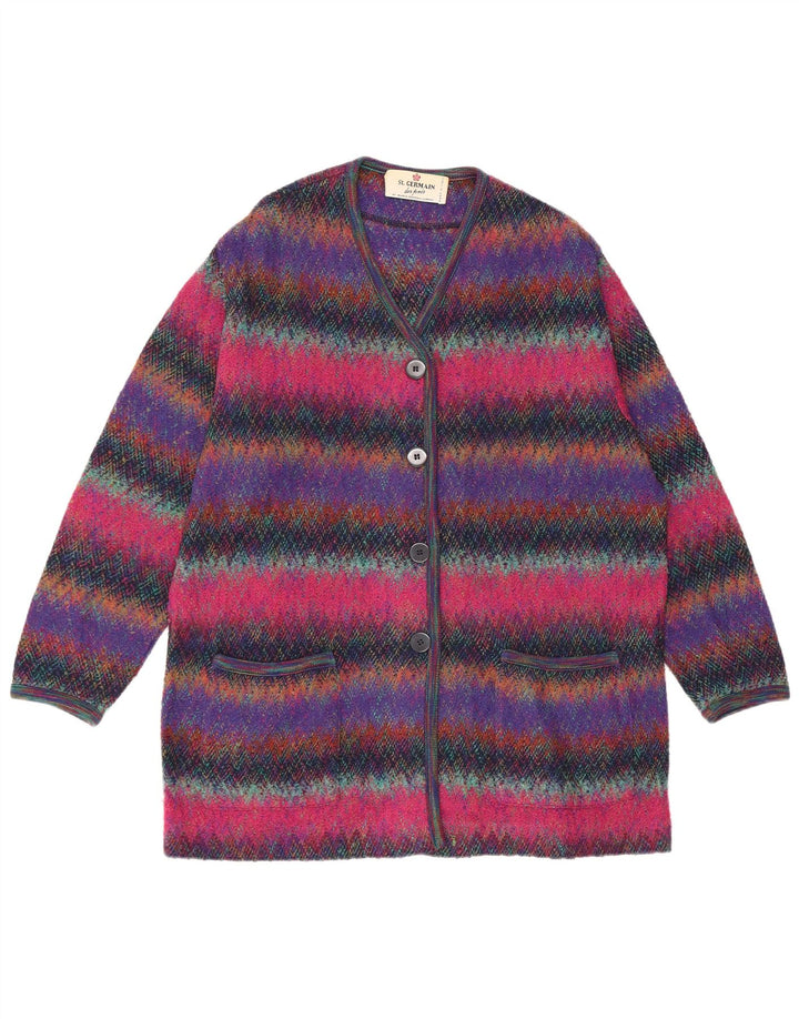 ST. GERMAIN Damen Longline-Cardigan-Pullover IT 44 Medium Mehrfarbig