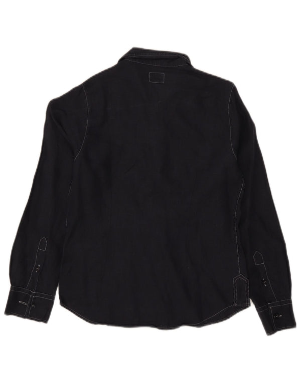Armani Teen Boys Hemd 9–10 Jahre, schwarzes Leinen