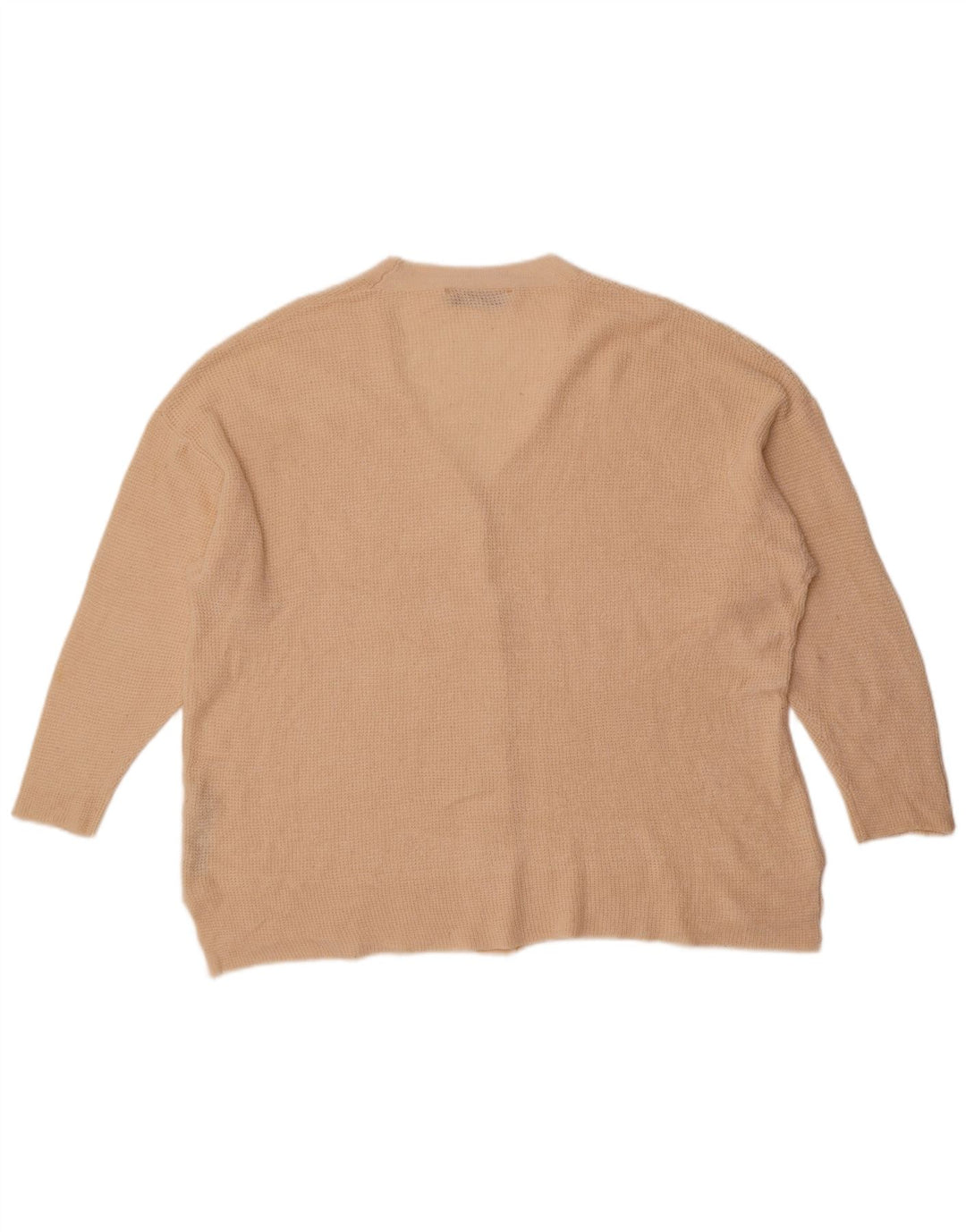 Zara Damen-Strickjacke mit 3/4-Ärmeln, übergroß, Gr. 14, Mittel, gebrochenes Weiß