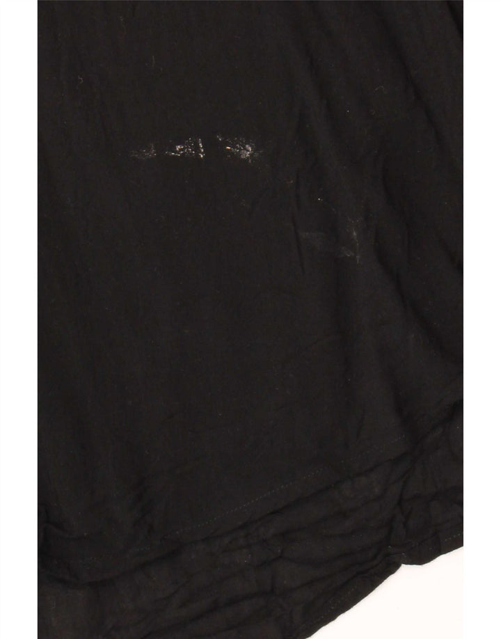 Zara Damen ärmelloses Blusenoberteil UK 14 Medium Schwarz