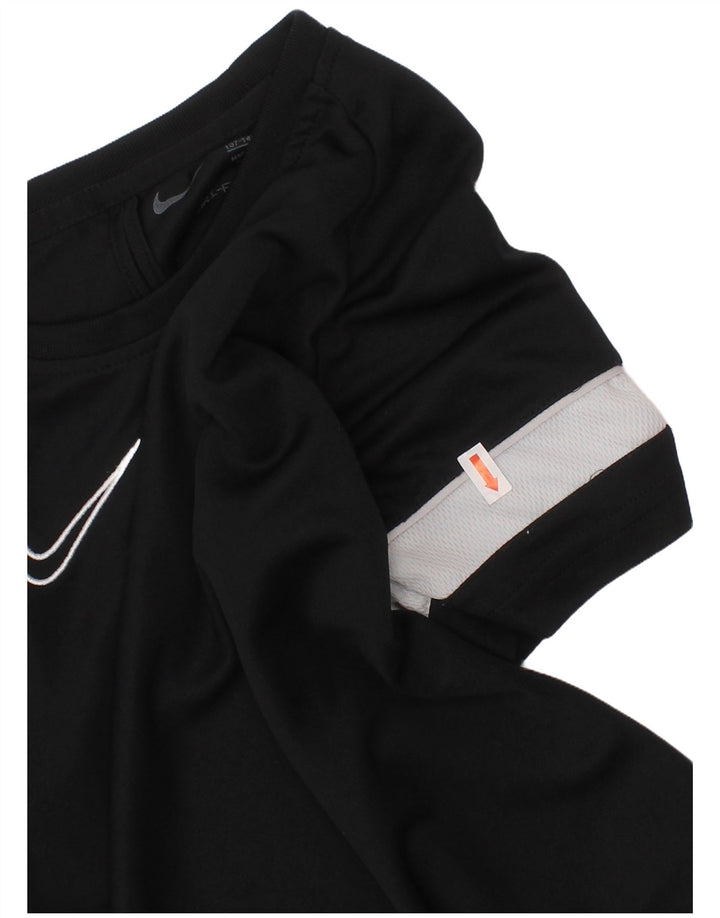 NIKE Dri Fit T-Shirt für Jungen, 10–11 Jahre, Mittelschwarz, Farbblock