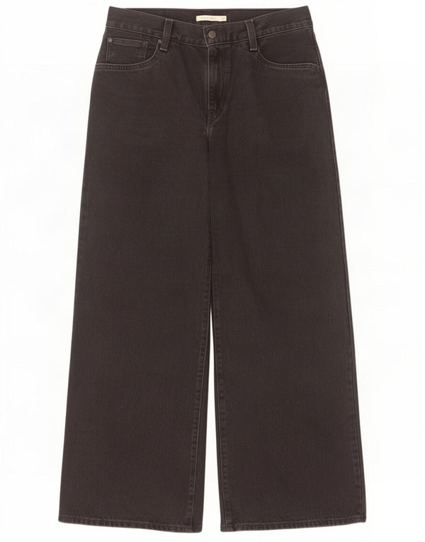 Levi's Damen Baggy-Jeans mit weitem Bein, W29 L33, schwarze Baumwolle