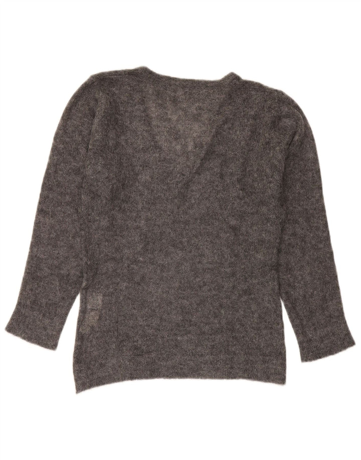 Marella Damen-Pullover mit V-Ausschnitt, UK 16, Größe L, Grau, Polyamid