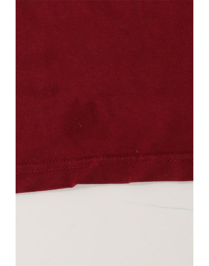 ELLESSE Herren Grafik-T-Shirt-Oberteil aus mittelroter Baumwolle