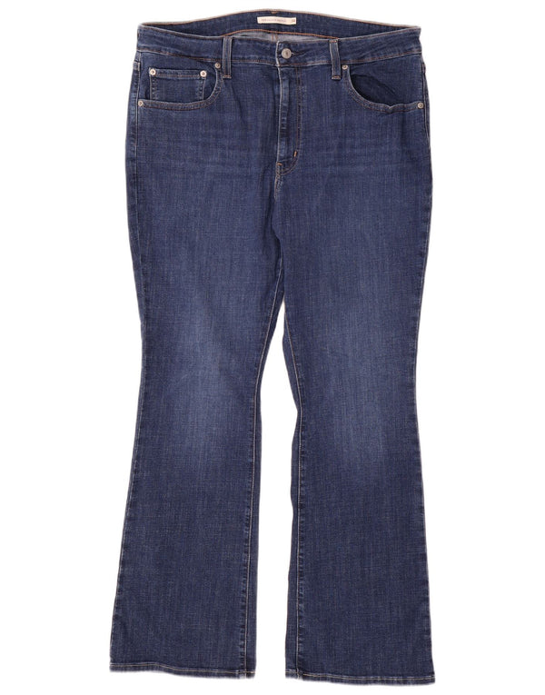 Levi's Damen 725 Bootcut-Jeans mit hohem Bund, W34 L30, marineblaue Baumwolle